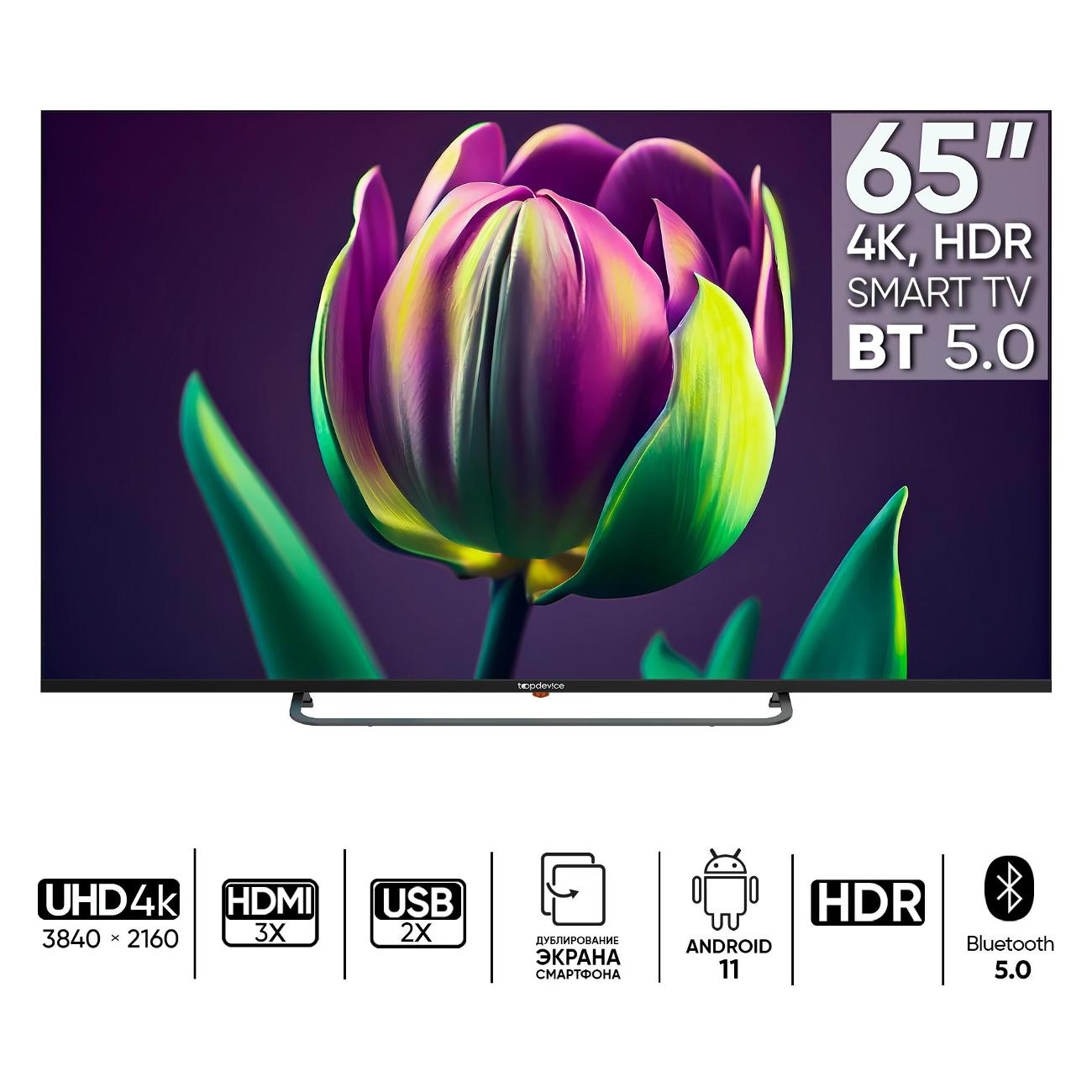 Телевизор TopDevice 65" ULTRA NEO CS06 черный
