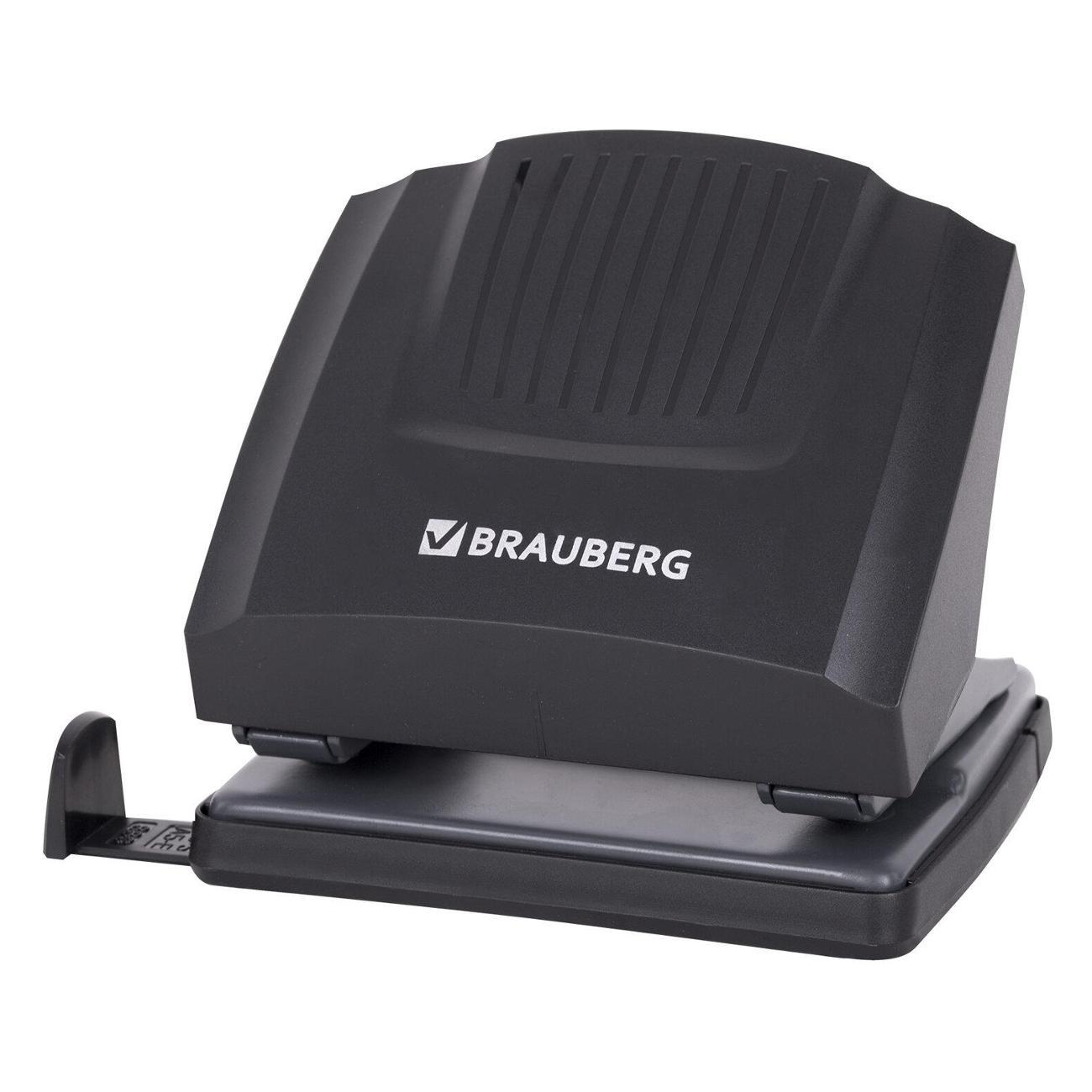 Дырокол Brauberg SUPER до 30л, черный