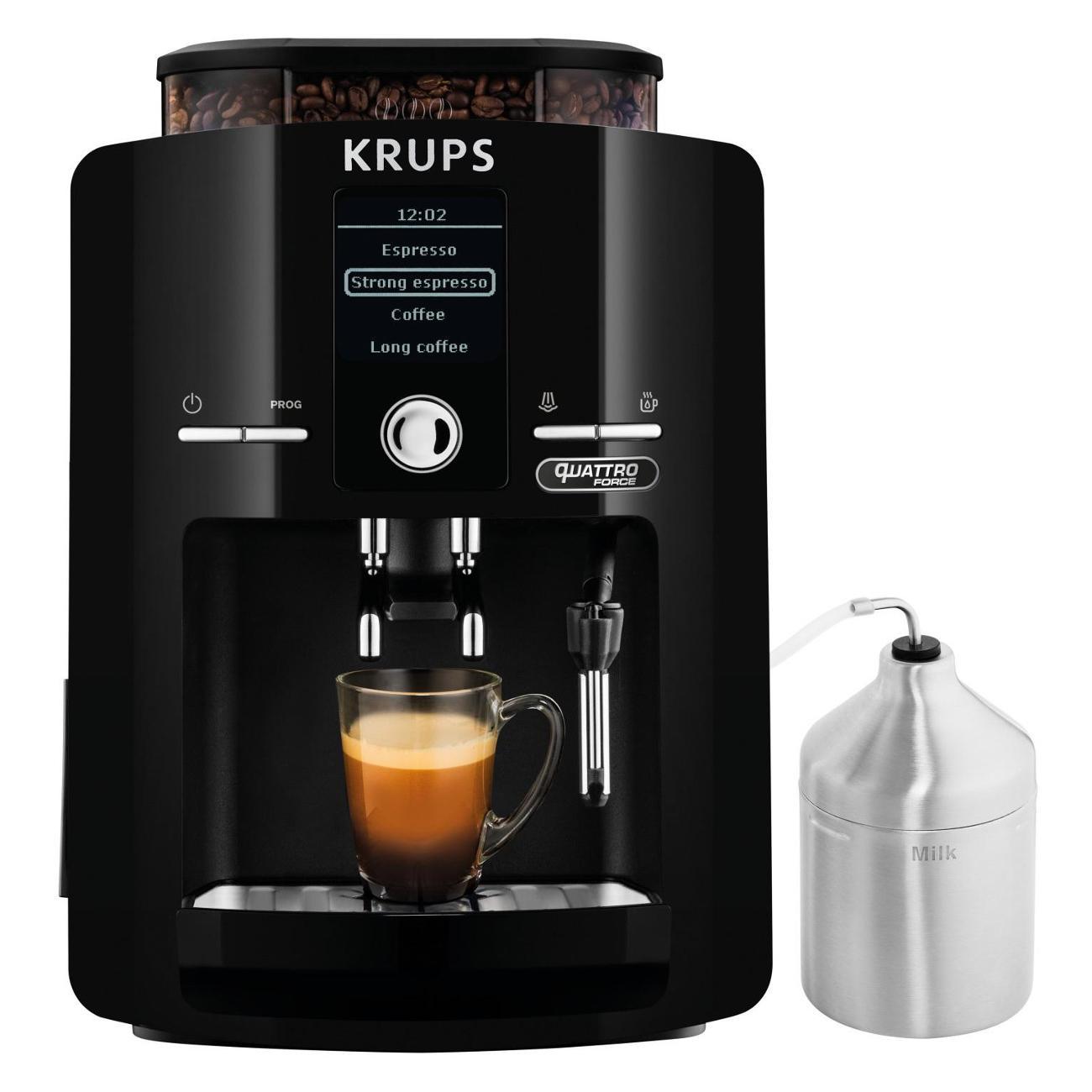 Кофемашина автоматическая Krups Espresseria Quattro Force EA82F010 черный