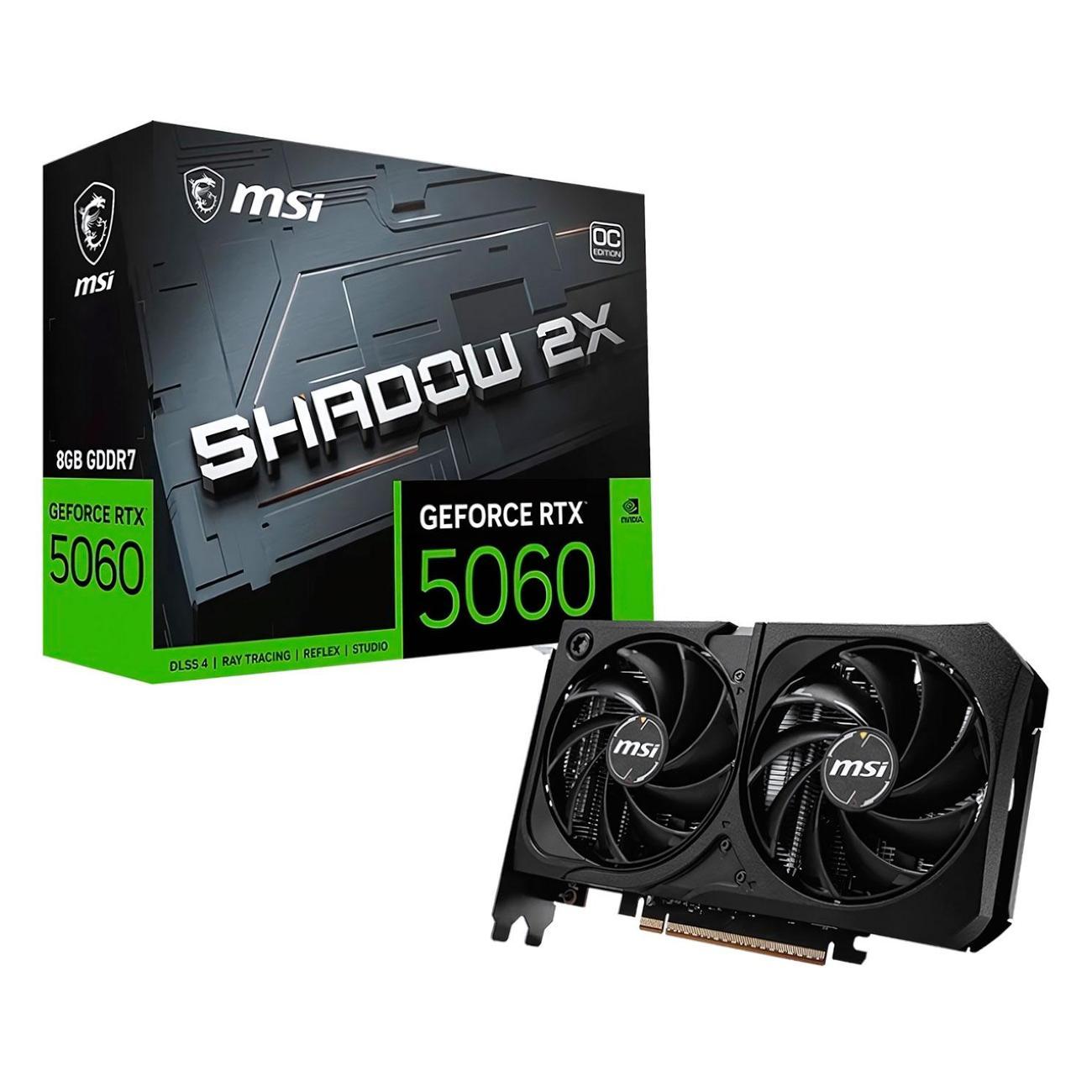 Видеокарта MSI GeForce RTX 5060 8G SHADOW 2X OC MAX