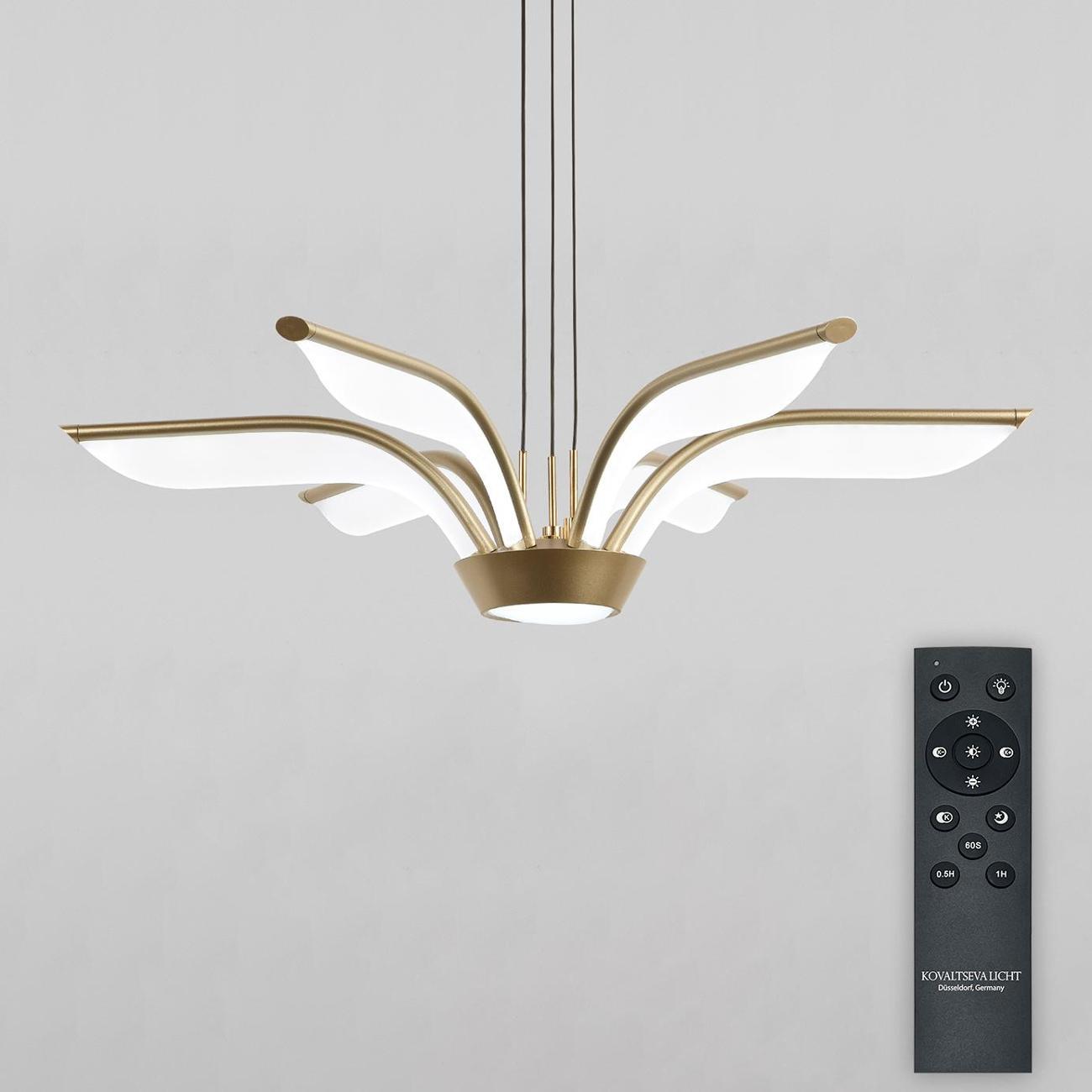 Люстра Natali Kovaltseva HIGH-TECH LED LAMPS 82053 золотая
