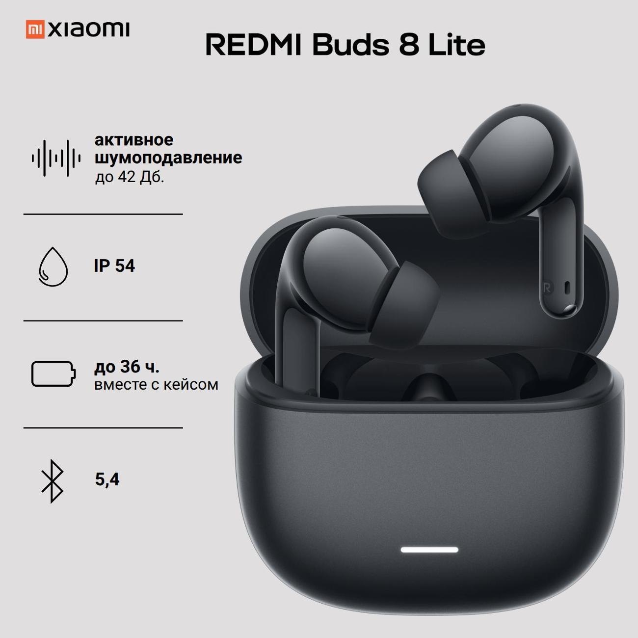 Наушники True Wireless Xiaomi 8 Lite Black