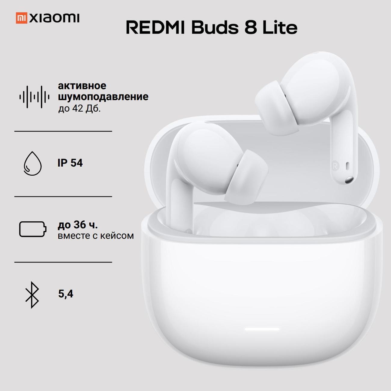 Наушники True Wireless Xiaomi 8 Lite White