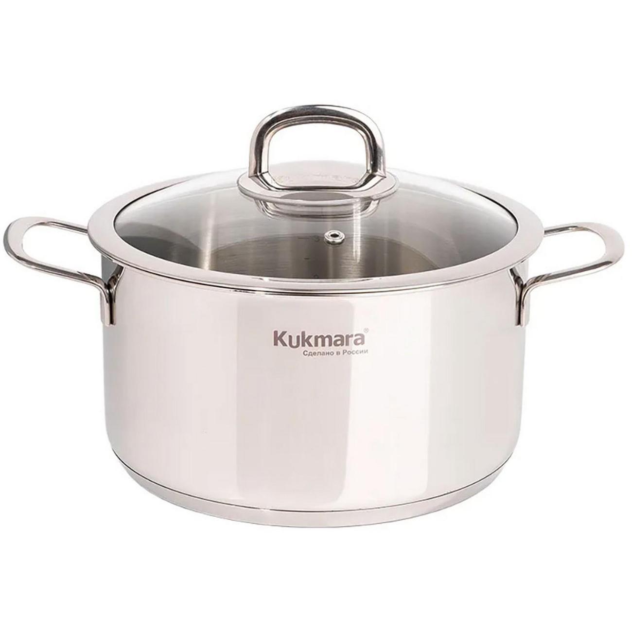 Кастрюля Kukmara Safia 4 л, диаметр 22 см, со стеклянной крышкой (SF-CA4022G)
