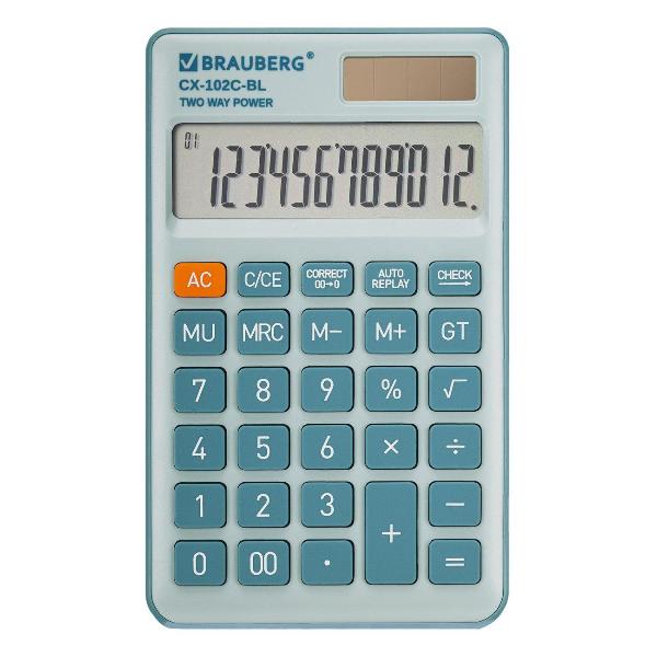 Калькулятор Brauberg CX-102C 12разр гол 272649