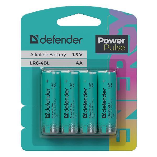 Батарея Defender LR6-4BL АА, блистер, 4 шт., PowerPulse
