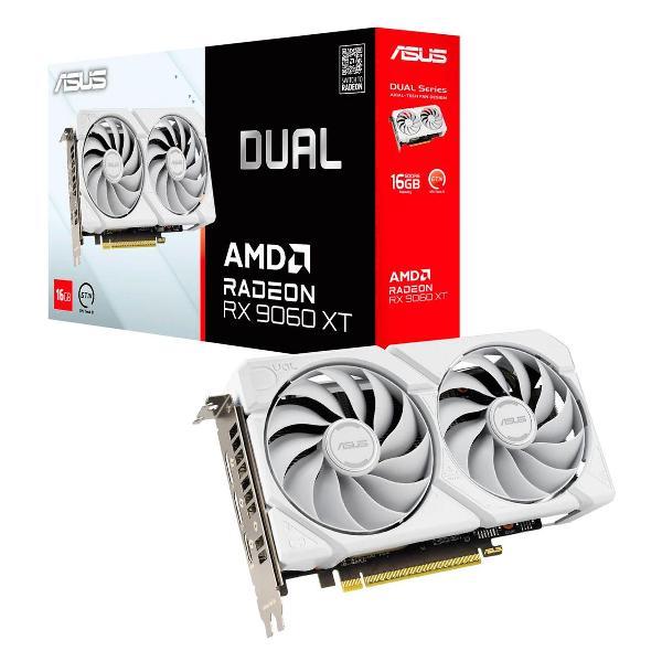 Видеокарта ASUS Radeon RX 9060 XT DUAL WHITE 16GB