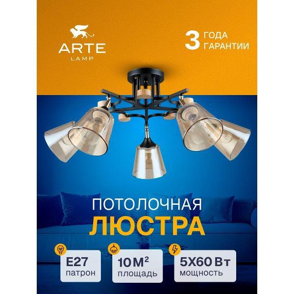 Люстра Arte Lamp Glassy A5078PL-5BK