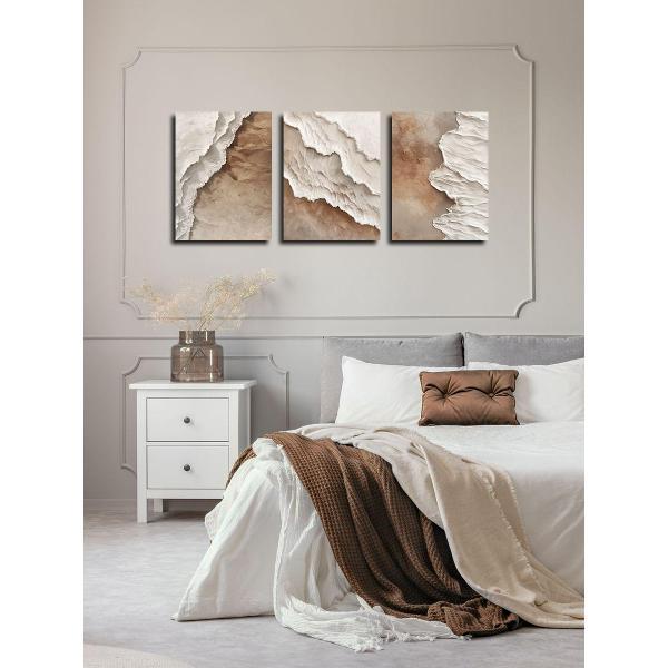 Картина на холсте LOFTime 3 шт МОРЕ МАЗКИ 3D КОР 30Х40 К-802-3040