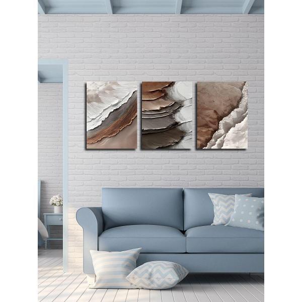 Картина на холсте LOFTime 3 шт МОРЕ МАЗКИ 3D КОР 2 30Х40 К-803-3040