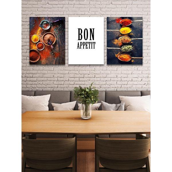 Картины на холсте LOFTime 3 шт BON APPETIT 30Х40 К-523-3040