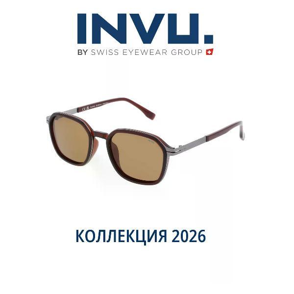 Солнцезащитные очки INVU IB12616A коричневые мужские