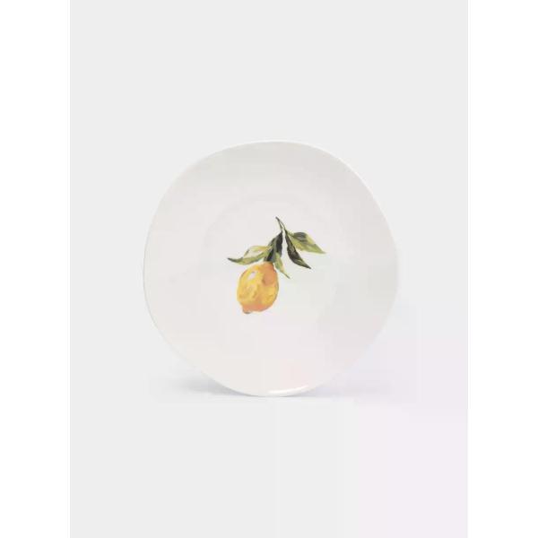 Тарелка ANNA LAFARG Тарелка закусочная, 21 см, фарфор P, белая, Лимон, Lemon branch