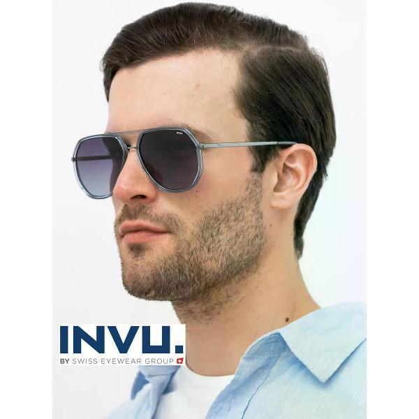 Солнцезащитные очки INVU B1207C серые мужские