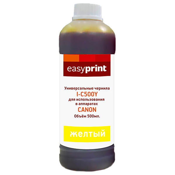 Чернила для принтера и МФУ EasyPrint I-C500Y универсальные для Canon