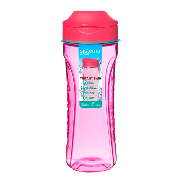 Бутылка для воды Sistema Hydrate Tritan Swift 600мл красный (640)
