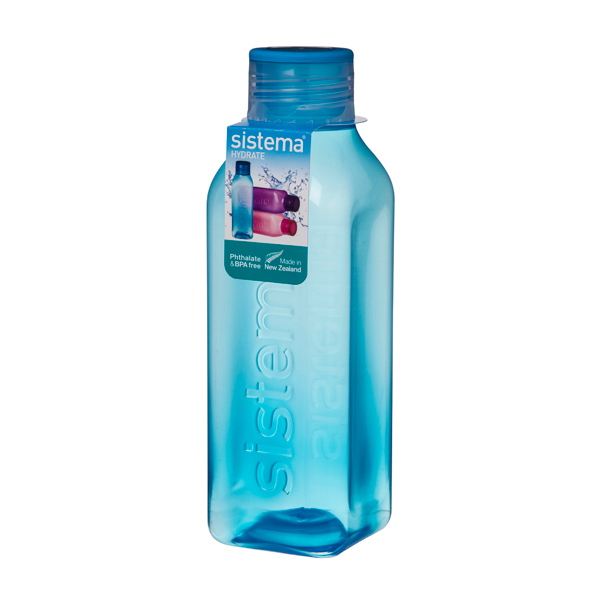 Бутылка для воды Sistema Hydrate Square Bottle 1л синий (890)
