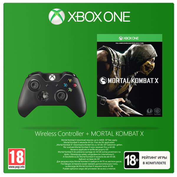 Microsoft Беспроводной геймпад+Mortal Kombat X (6AV-00012)