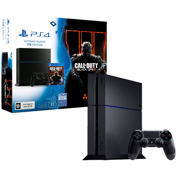 Игровая приставка PS4 Sony 1TB+Call of Duty Black Ops III (CUH-1208B) 