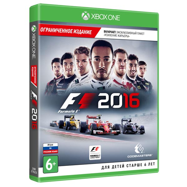 Видеоигра для Xbox One Медиа Видеоигра для Xbox One МедиаИгры для Xbox One<br>Срок действия: бессрочный,<br>Платформа: Xbox One,<br>Дата релиза: 19-08-2016,<br>Издатель: Codemasters,<br>Версия издания: коробочная,<br>Язык: русский,<br>Основной продукт: Formula1 2016,<br>Тип издания: стандартное,<br>Возрастное ограничение: 6+,<br>Гонки: Да,<br>Симулятор: Да,<br>Серия: Formula1<br>