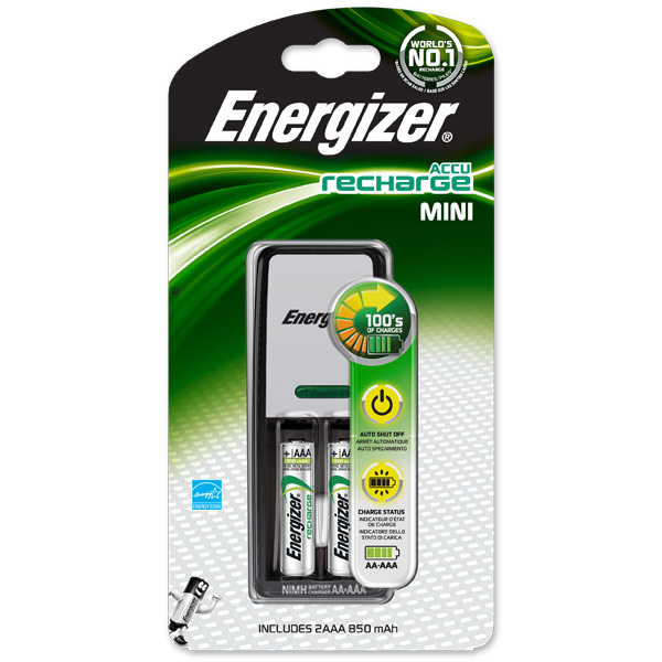 Зарядное устройство + аккумуляторы Energizer Mini Charger 2AAA 850mAH