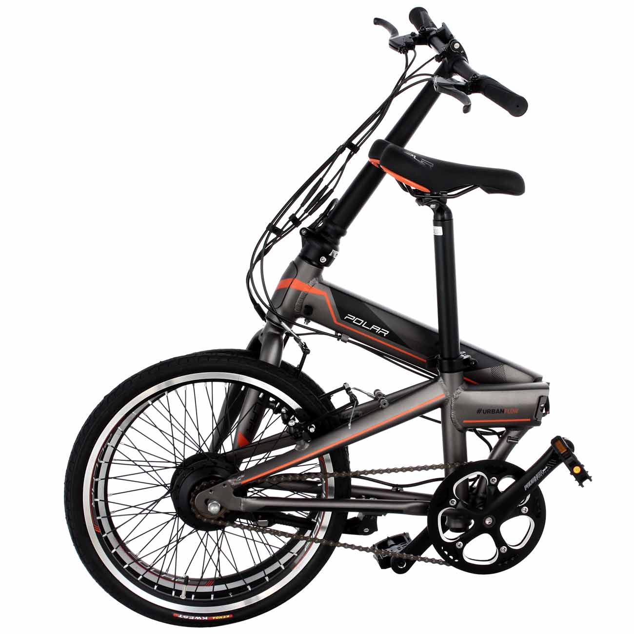 Электрический велосипед Polar PBK 2001SL Grey/оранжевый