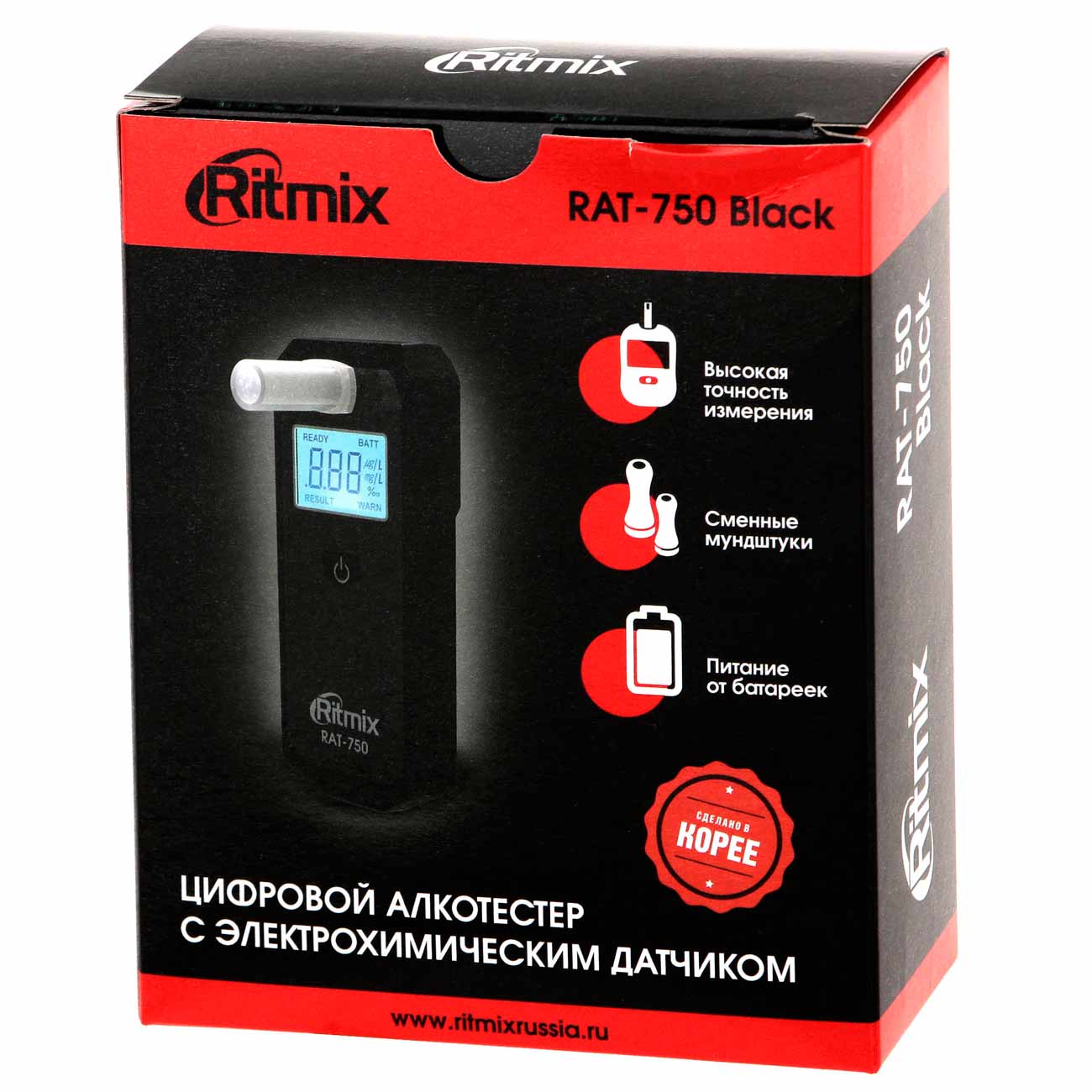 Алкотестер Ritmix RAT-750 Black