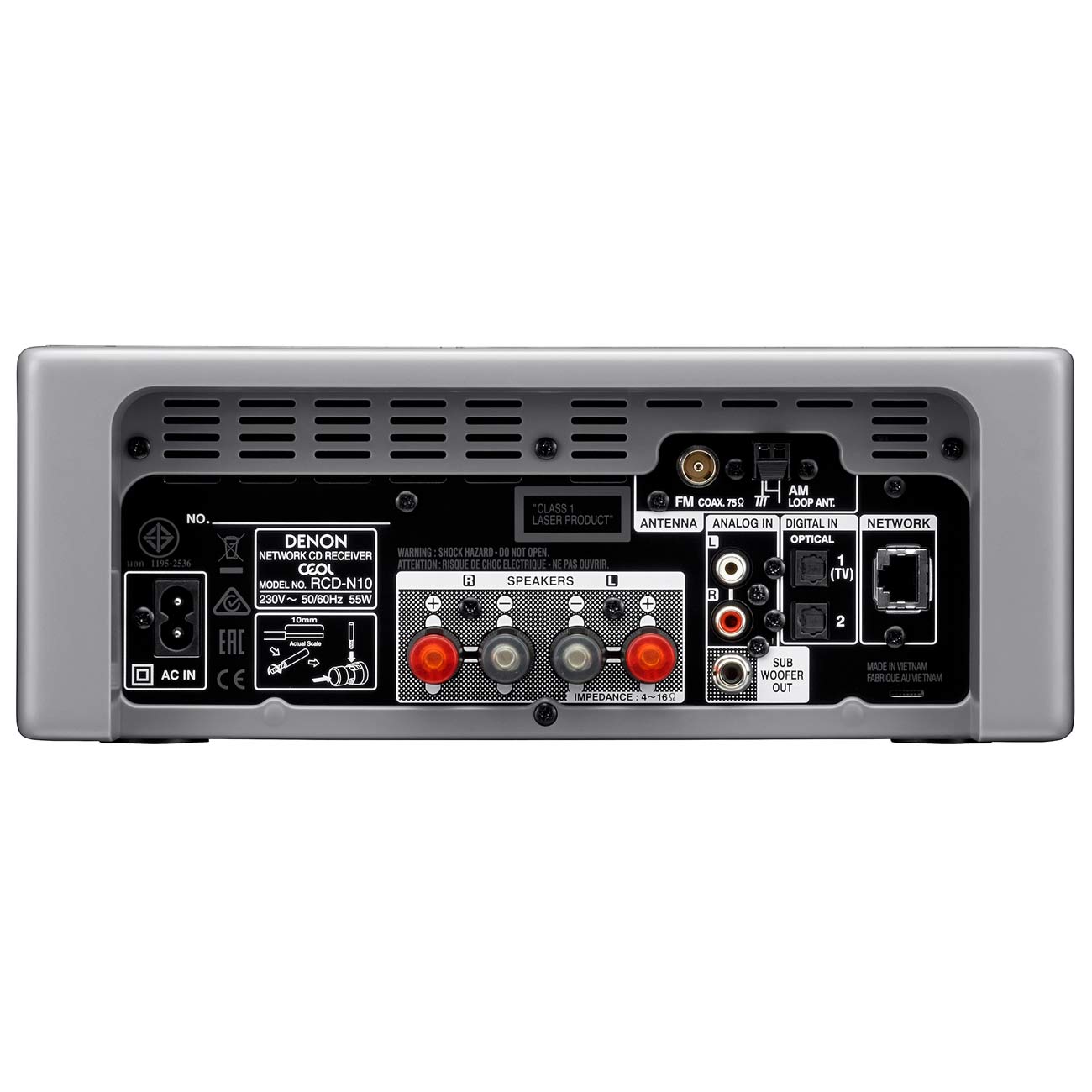 Сетевой CD-плеер с ресивером Denon RCD-N10 серый