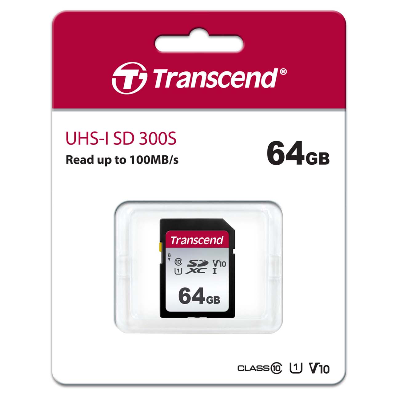 Карта памяти SDXC Transcend 64GB (TS64GSDC300S)
