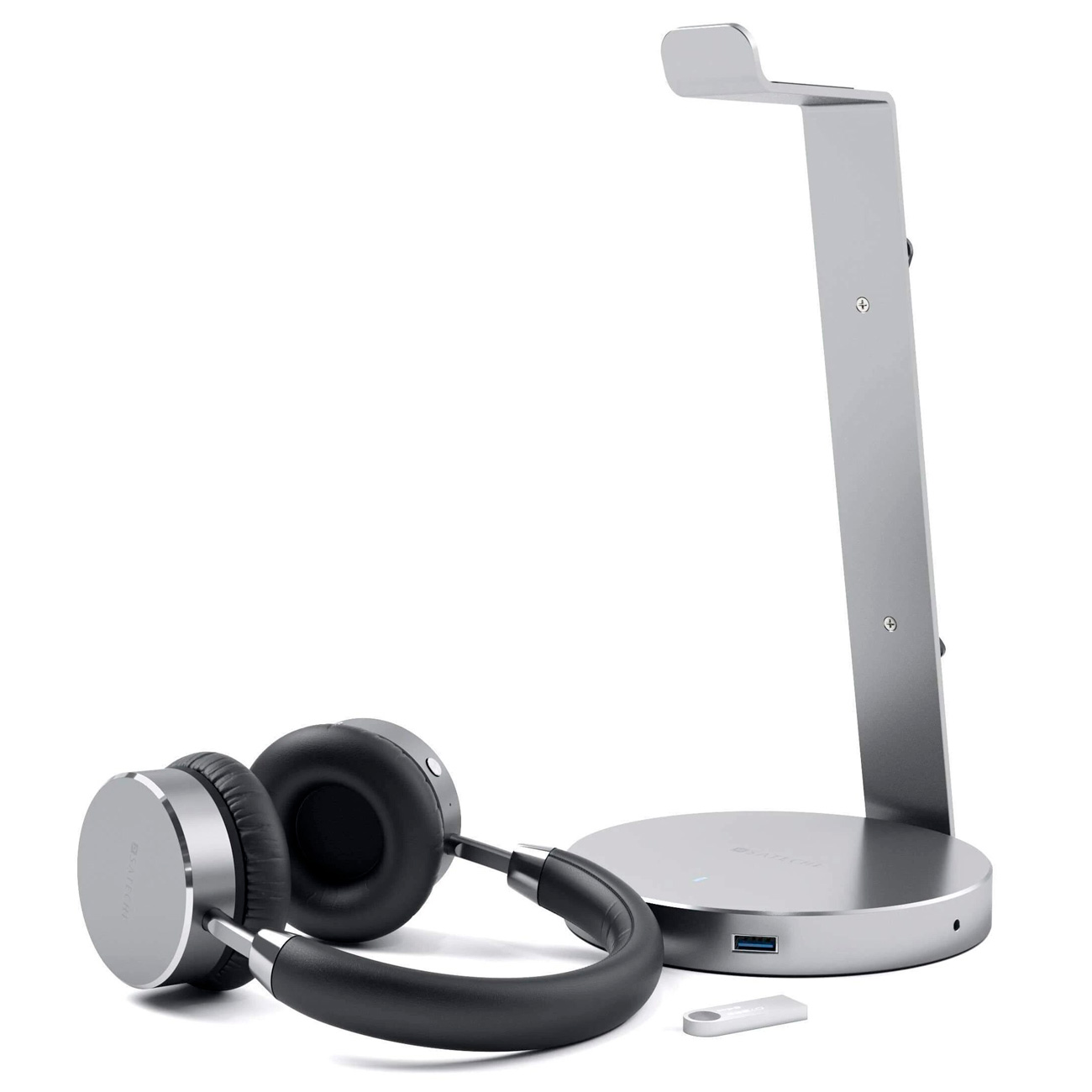 Подставка Satechi Aluminium USB 3.0 Headphone Stand (ST-AHSHU3M)