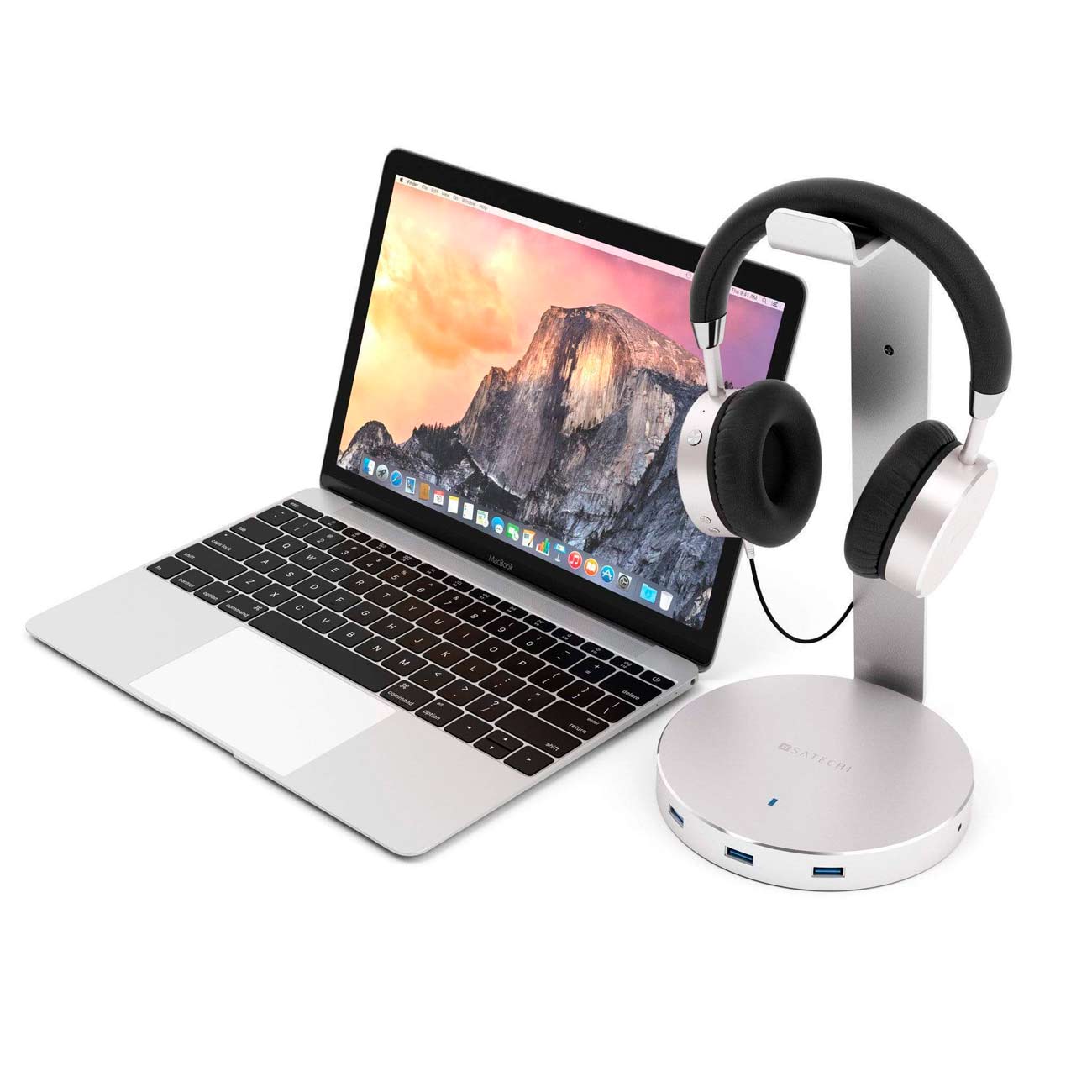Подставка Satechi Aluminium USB 3.0 Headphone Stand (ST-AHSHU3)