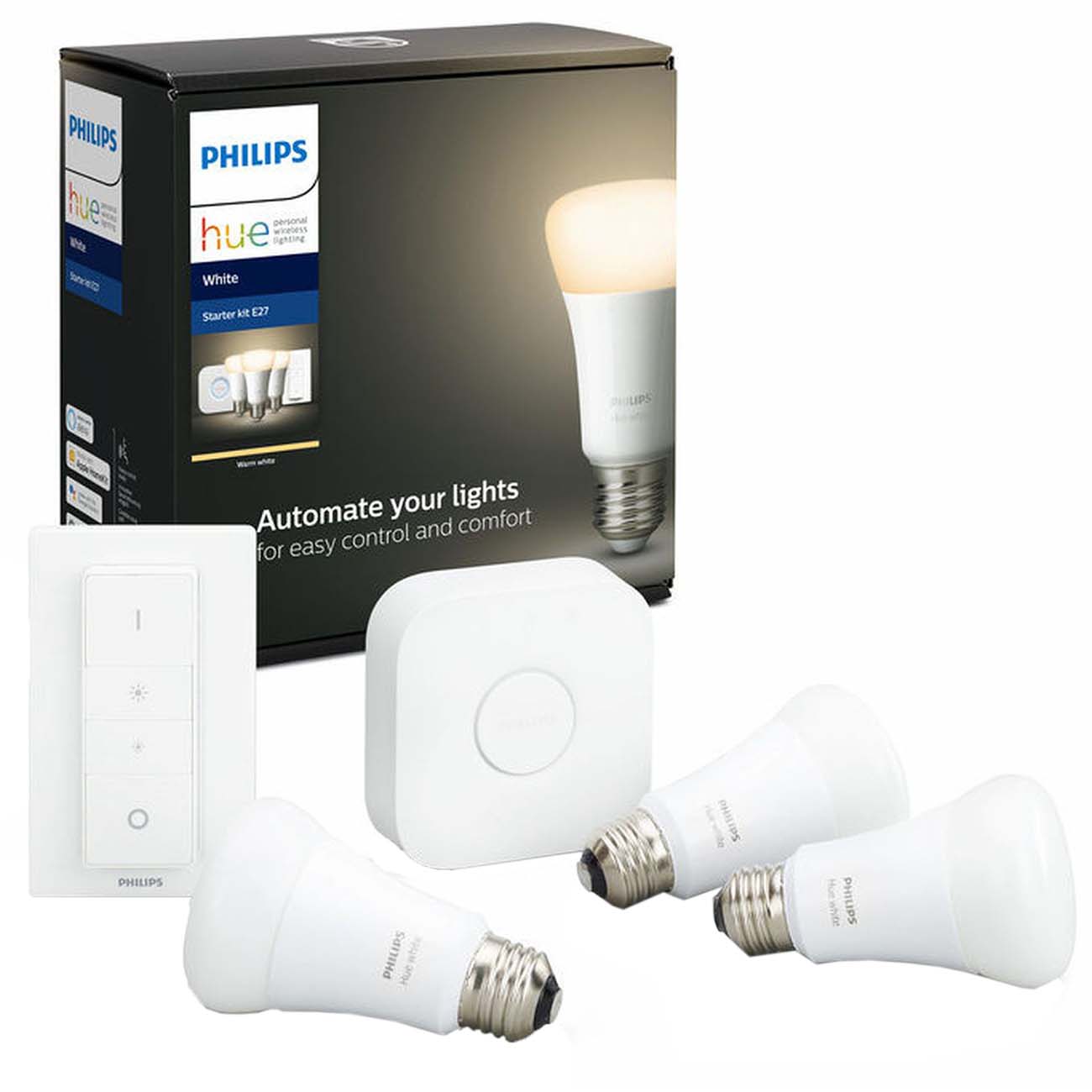 Умная лампочка Philips Hue Starter Kit E27 (929001821620)