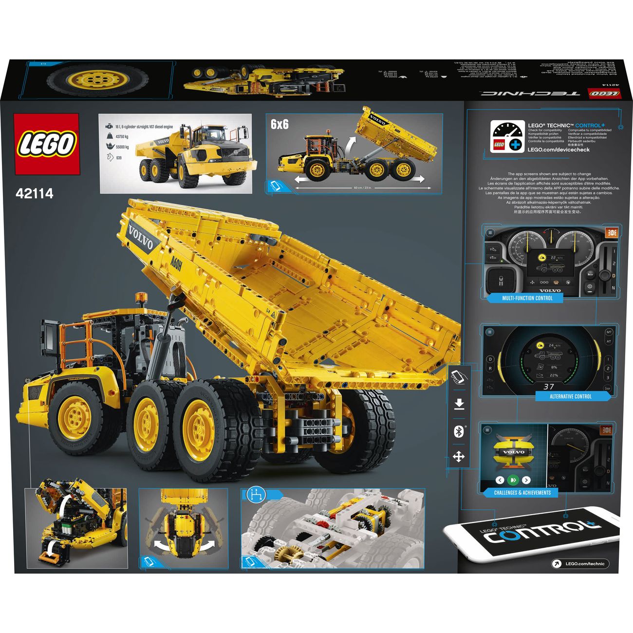 Радиоуправляемая модель-конструктор Lego Technic: Самосвал Volvo (42114)