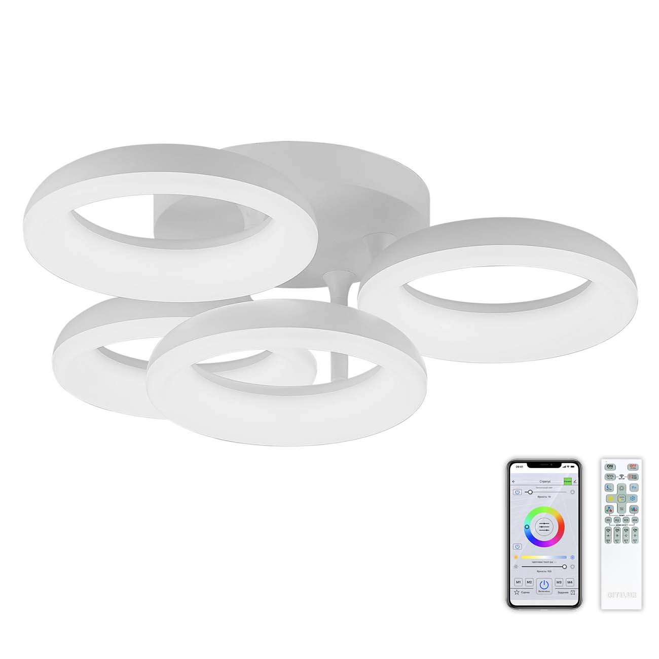 Умный светильник Citilux Паркер Smart 50W LED, белый (CL225A140E)