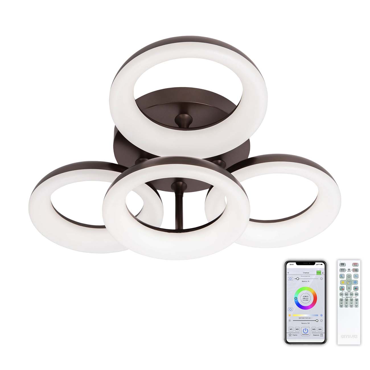 Умный светильник Citilux Паркер Smart 50W LED, кофе (CL225A145E)