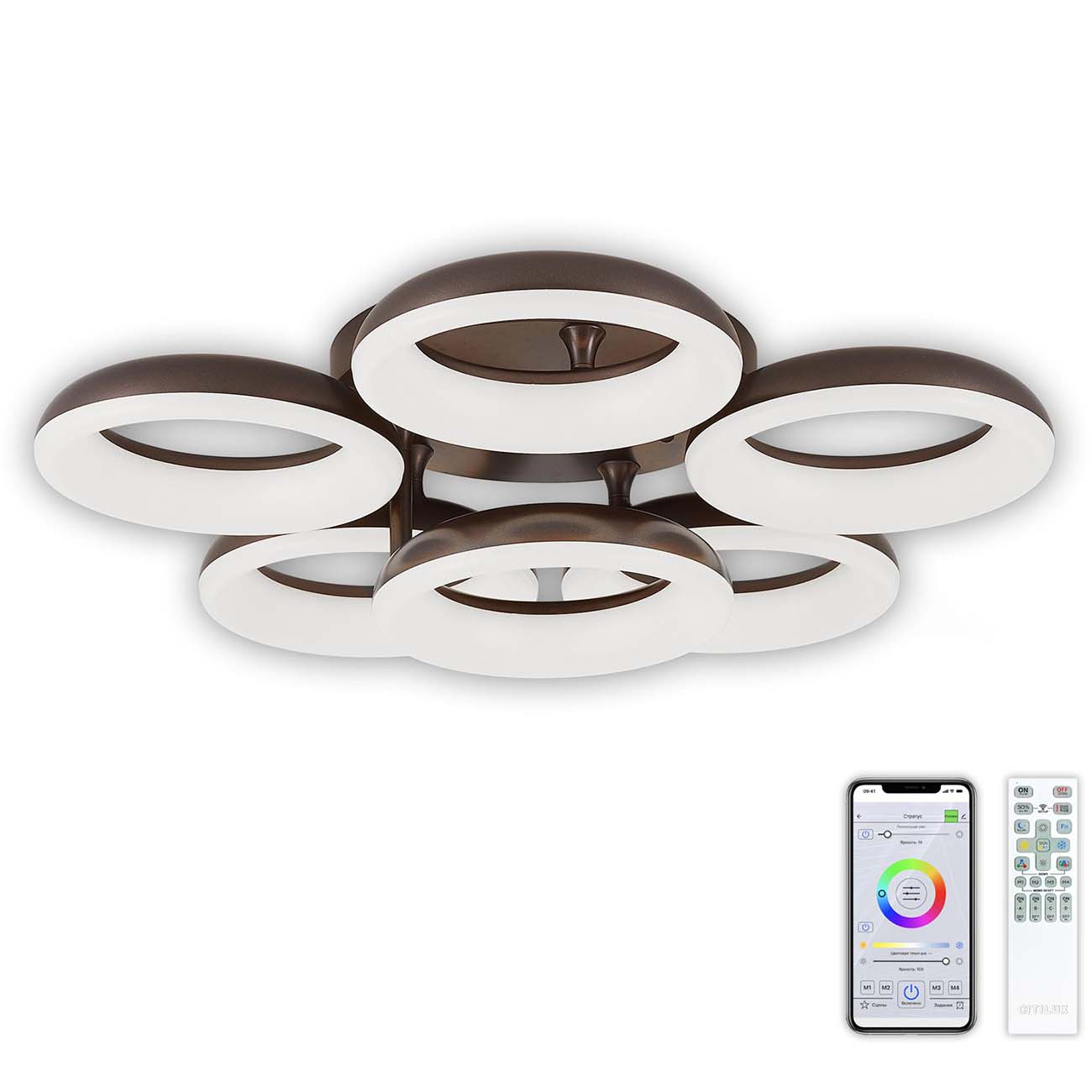 Умный светильник Citilux Паркер Smart 90W LED, кофе (CL225A165E)