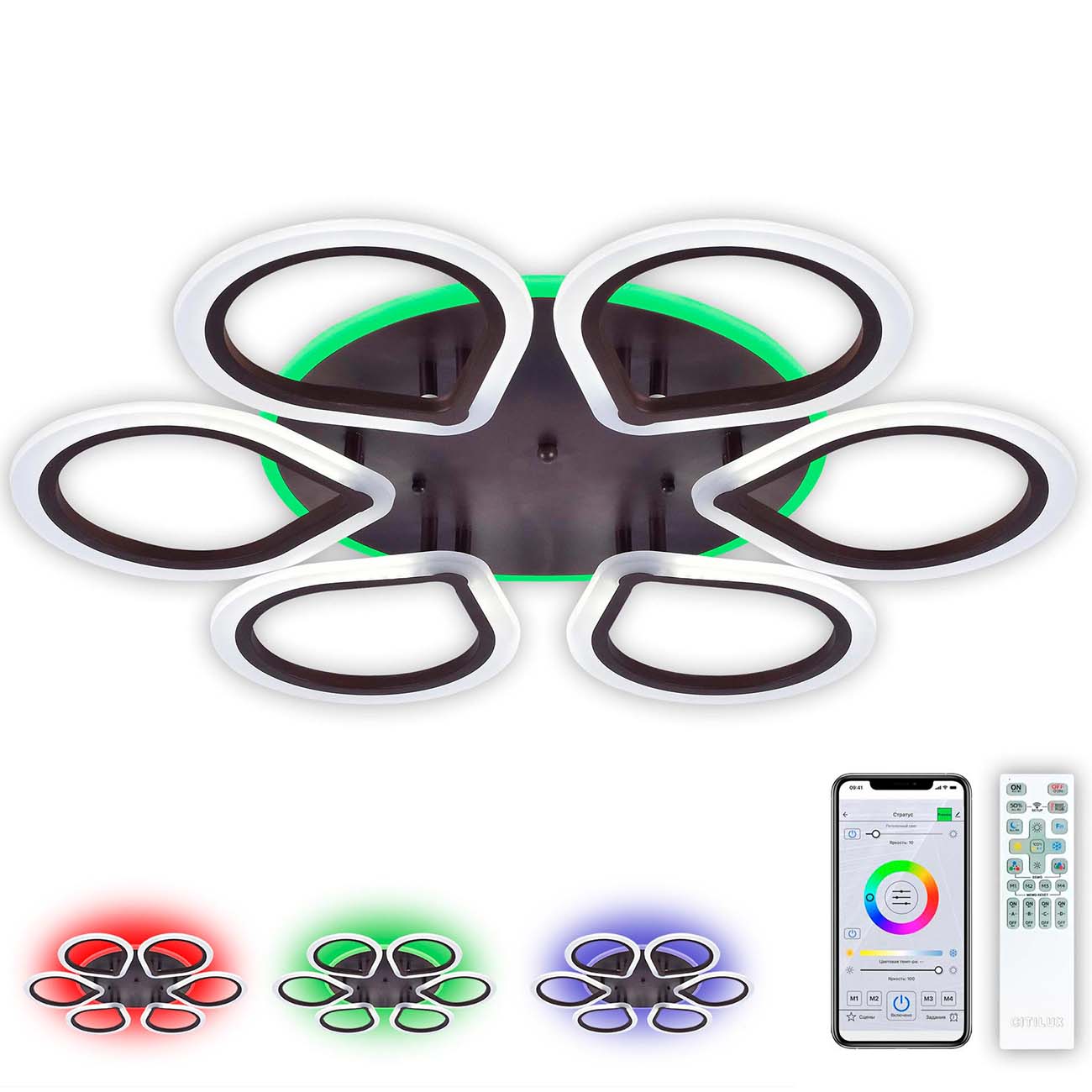 Умный светильник Citilux Транай Smart 105W LED, белый (CL235A165E)