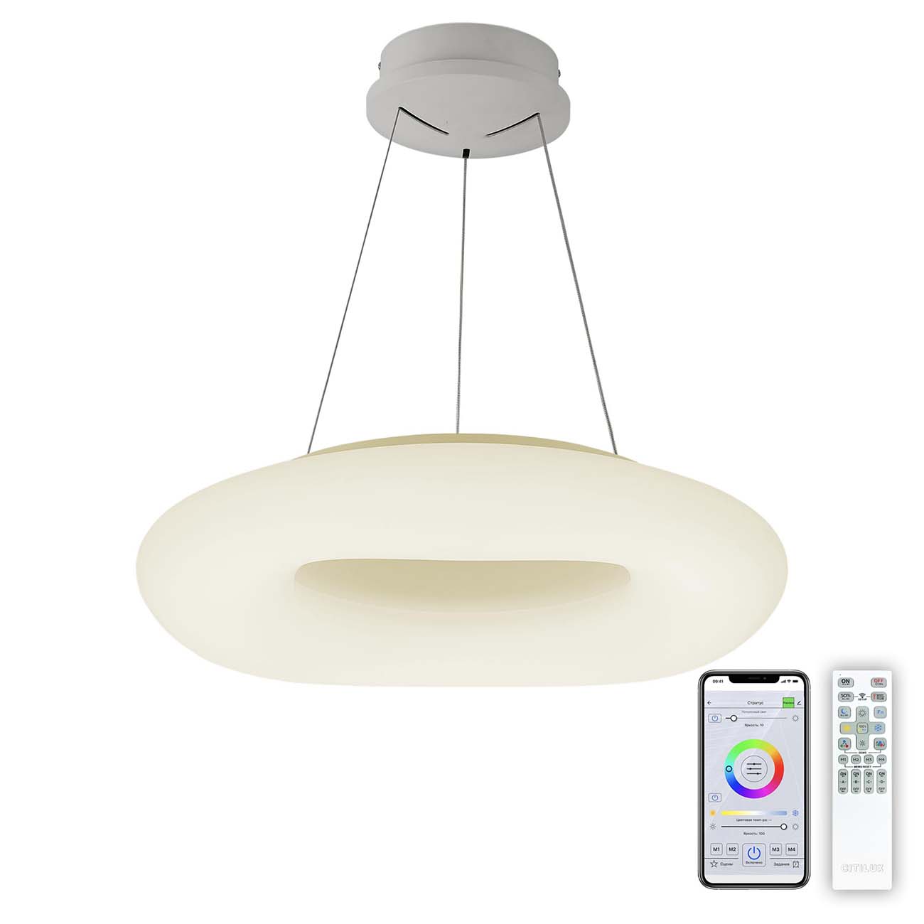 Умный светильник Citilux Stratus Smart 60W LED, белый (CL732A520GS)