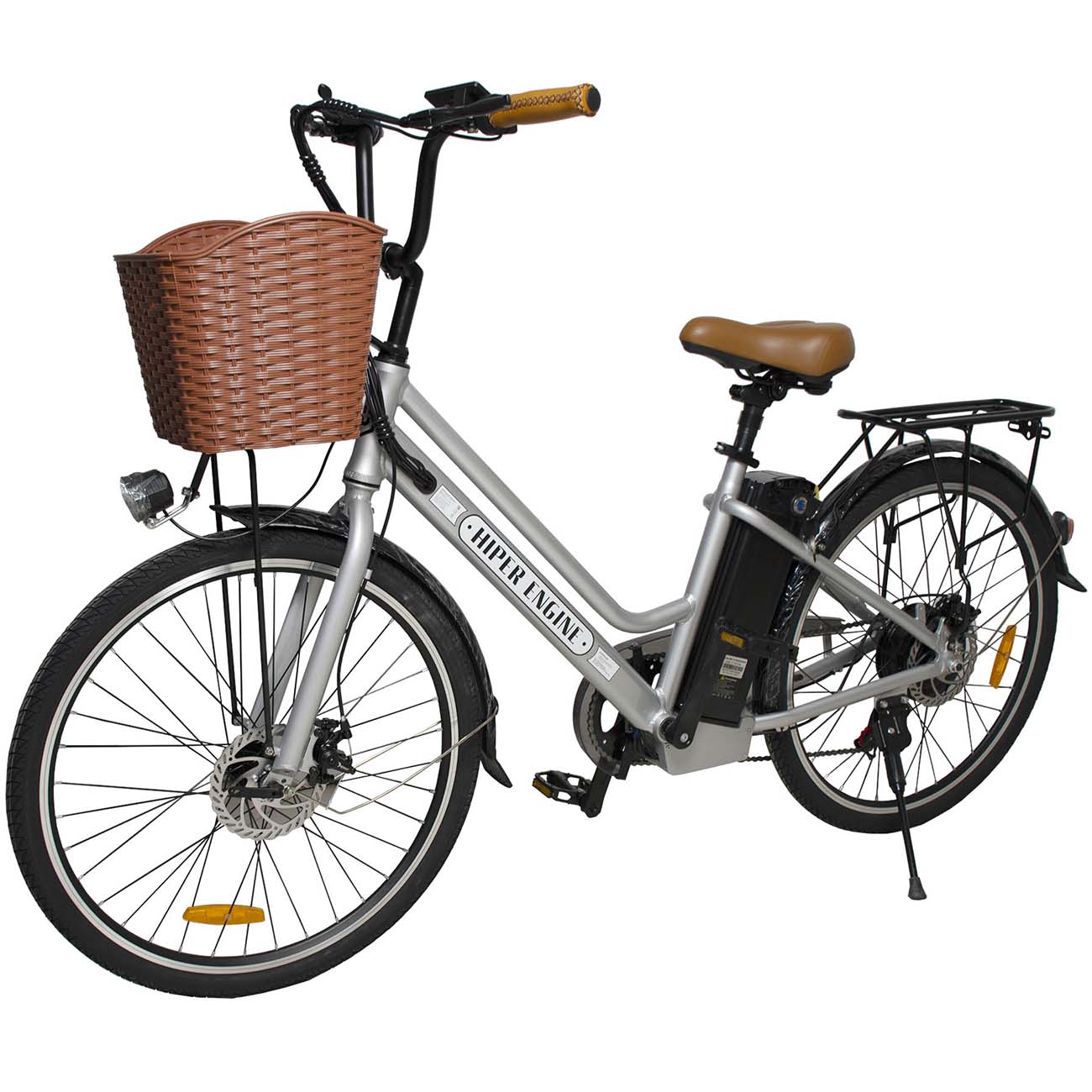 Электрический велосипед HIPER Engine B67 белый серебристый