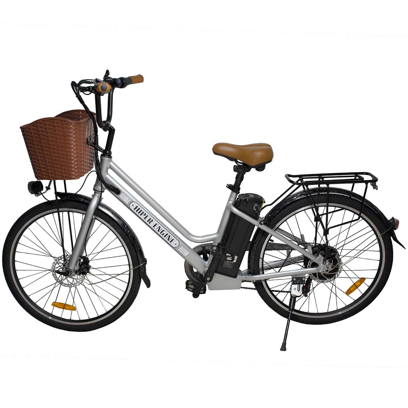 Электрический велосипед HIPER Engine B67 белый серебристый