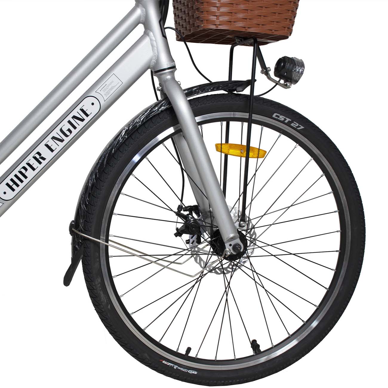 Электрический велосипед HIPER Engine B67 белый серебристый