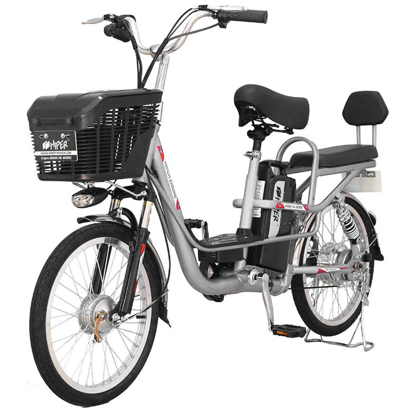 Электрический велосипед HIPER Engine BS265 серебристый