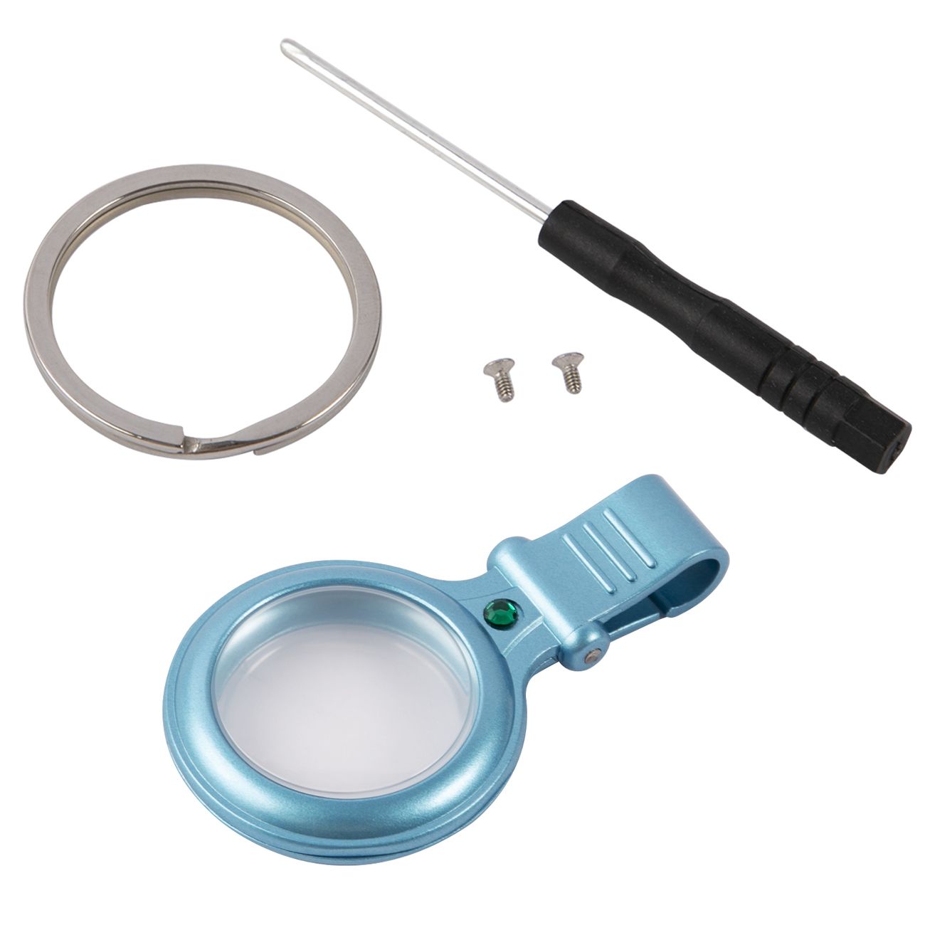 Чехол-брелок для AirTag Red Line металл голубой