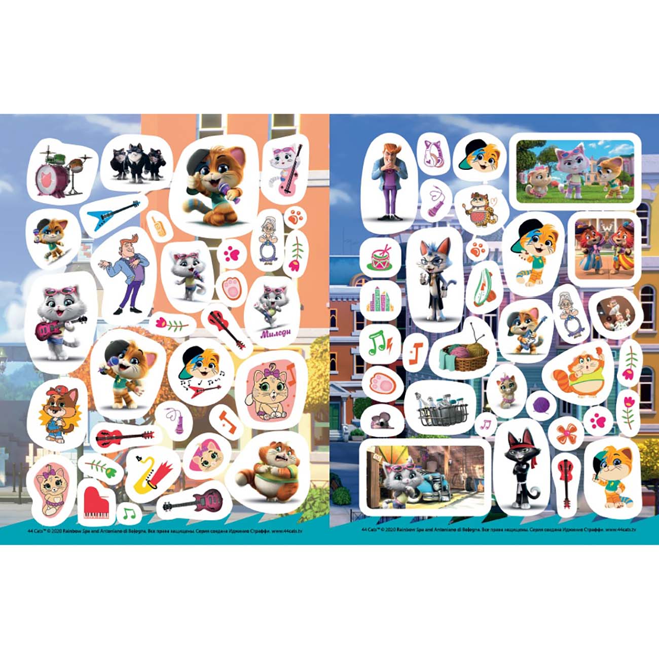 Книга для детей ND Play 150 наклеек. 44 котенка. Приключения котят