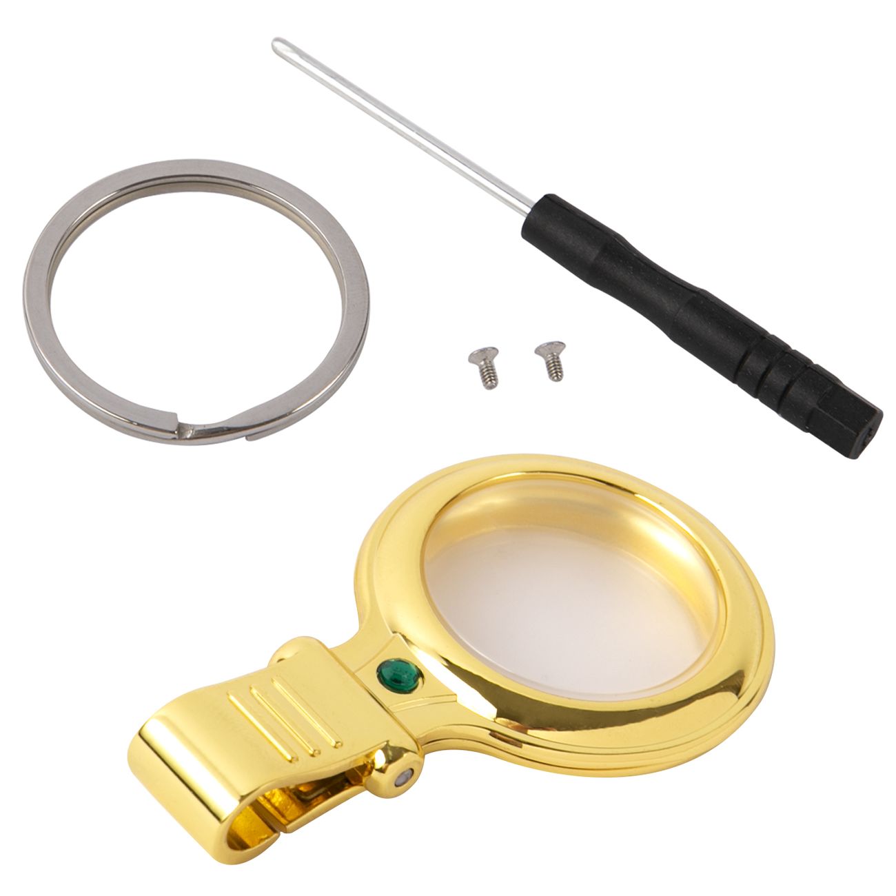 Чехол-брелок для AirTag Red Line металический с зажимом, золотой