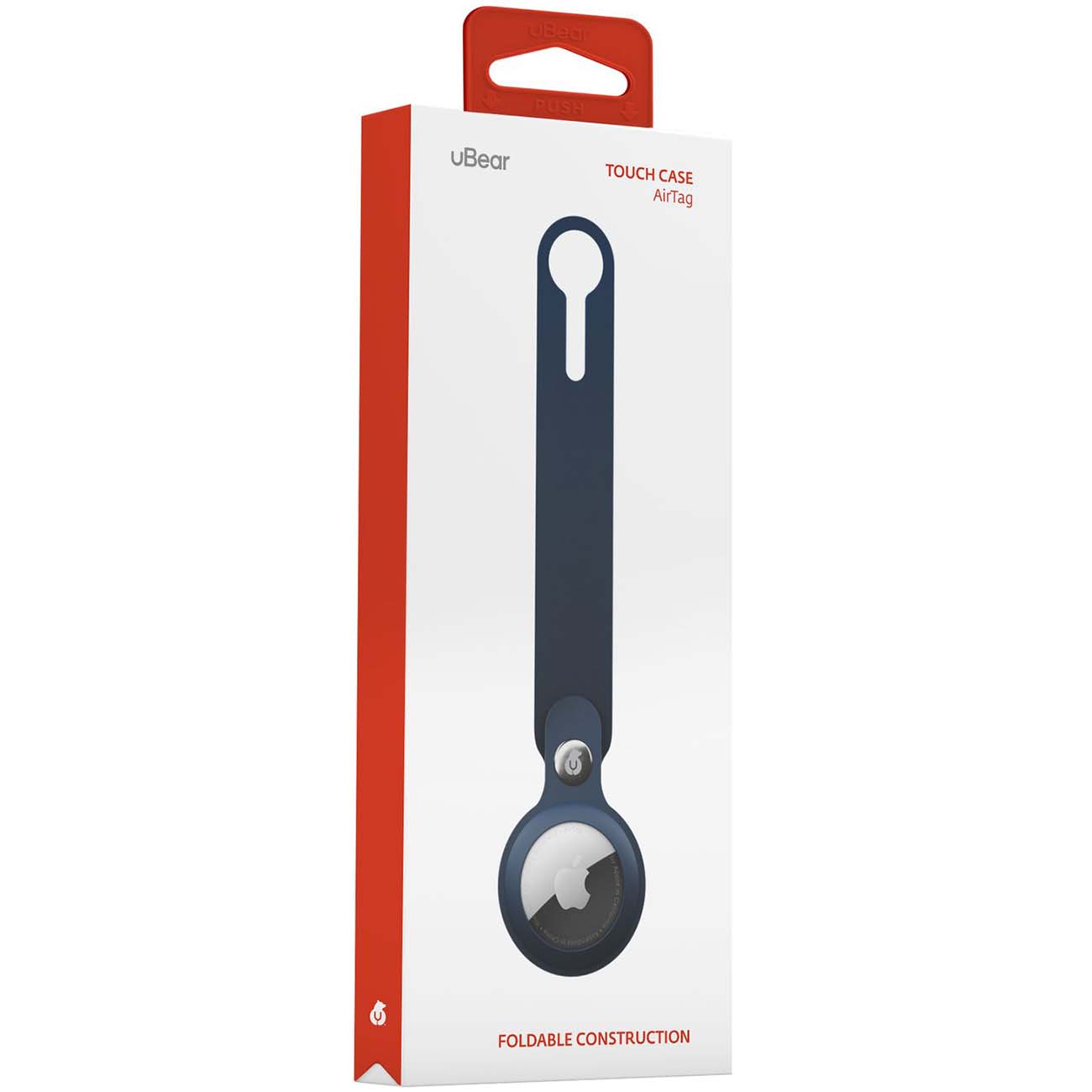 Чехол-подвеска для AirTag uBear Touch Case темно-синий