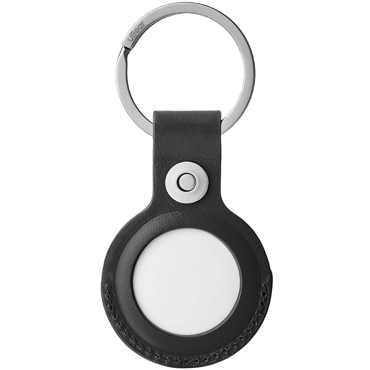 Чехол-брелок для AirTag uBear Capital Case Leather черный