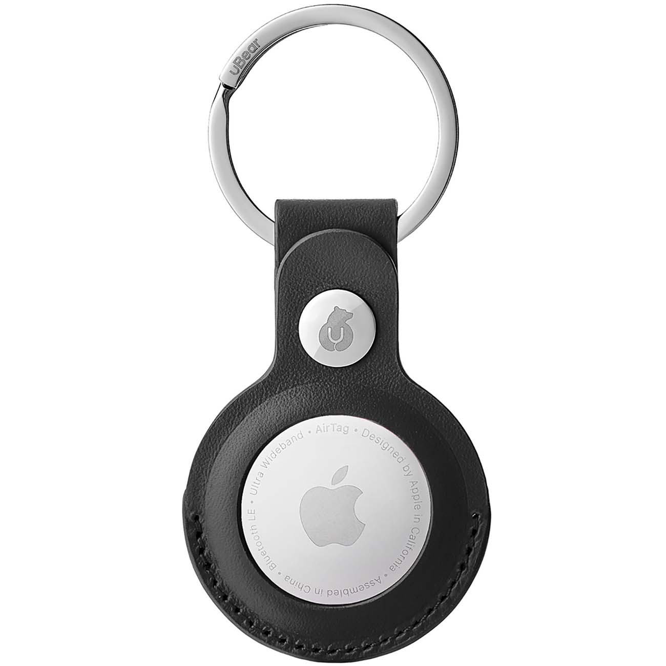 Чехол-брелок для AirTag uBear Capital Case Leather черный