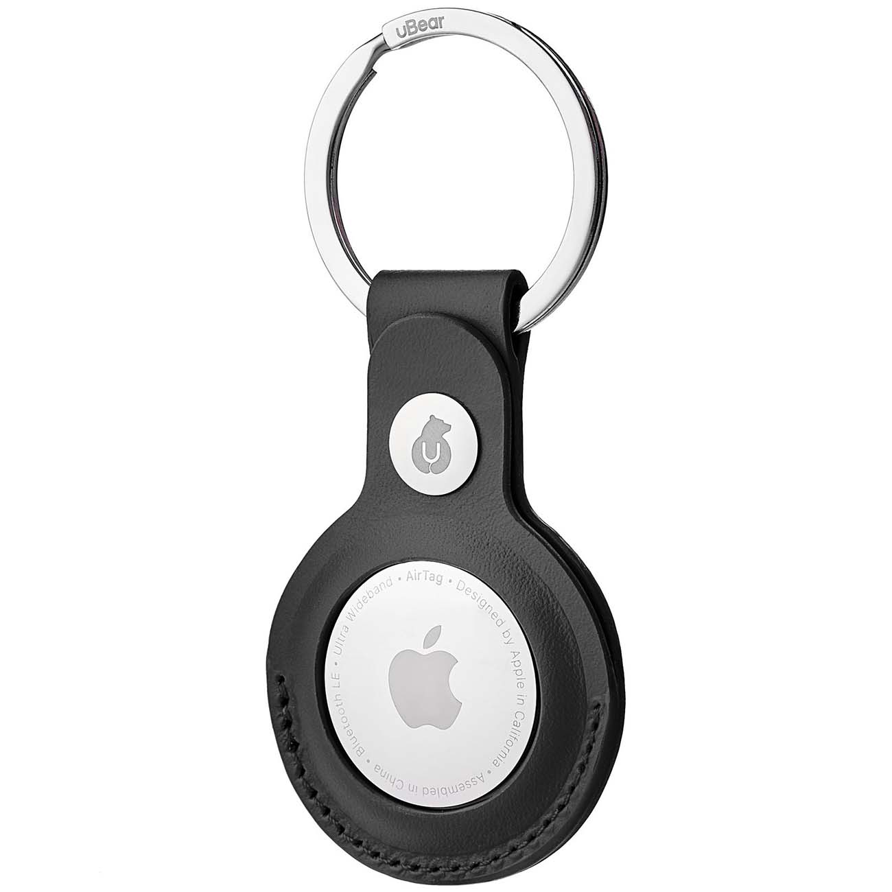 Чехол-брелок для AirTag uBear Capital Case Leather черный