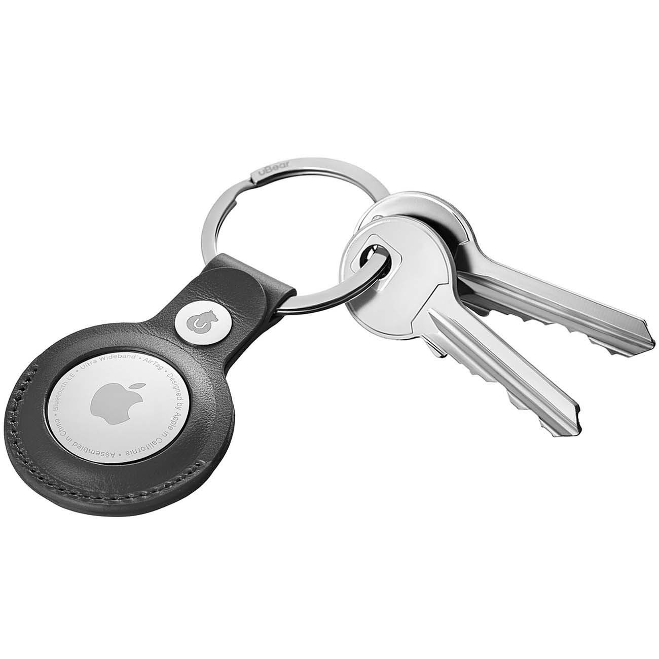 Чехол-брелок для AirTag uBear Capital Case Leather черный